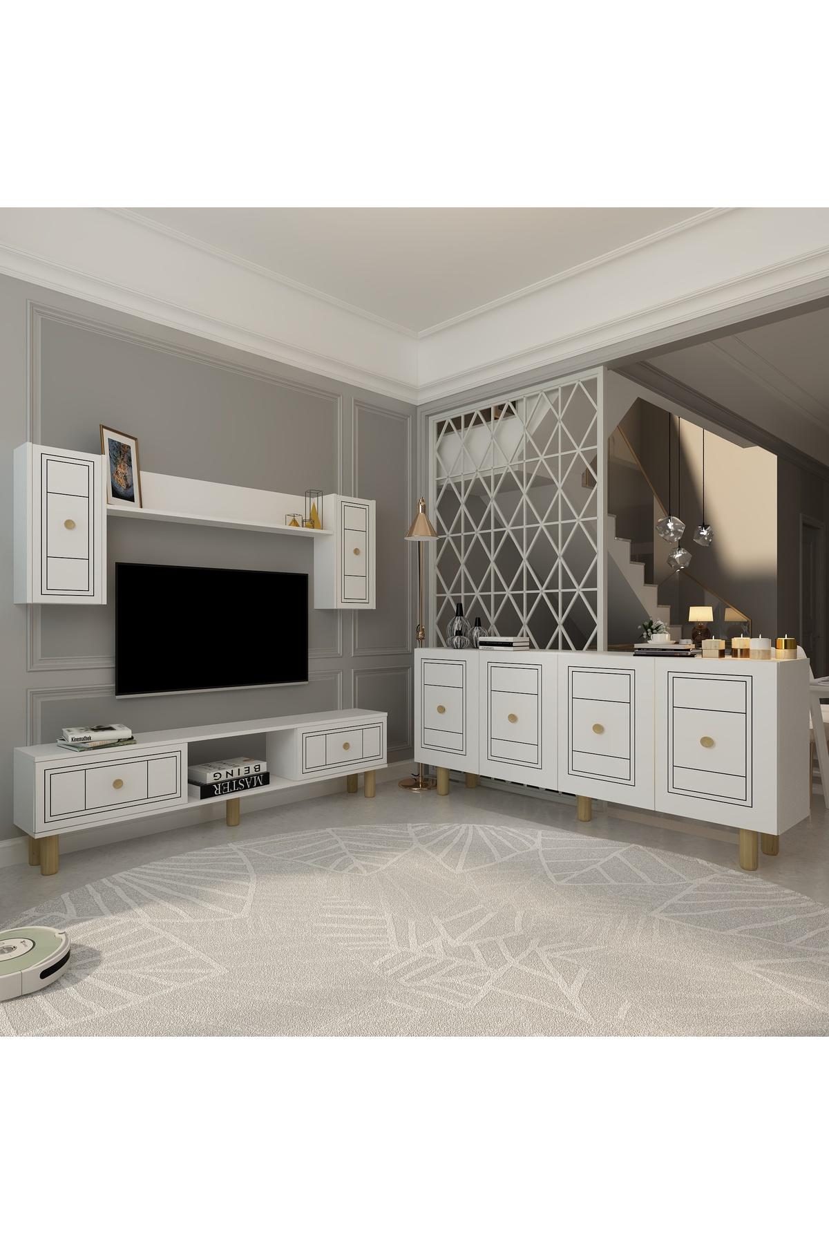 Cantek Dizayn Darioct Bohem Konsol (Kb150), Bohem Tv Ünitesi 2 Li Salon Takimi