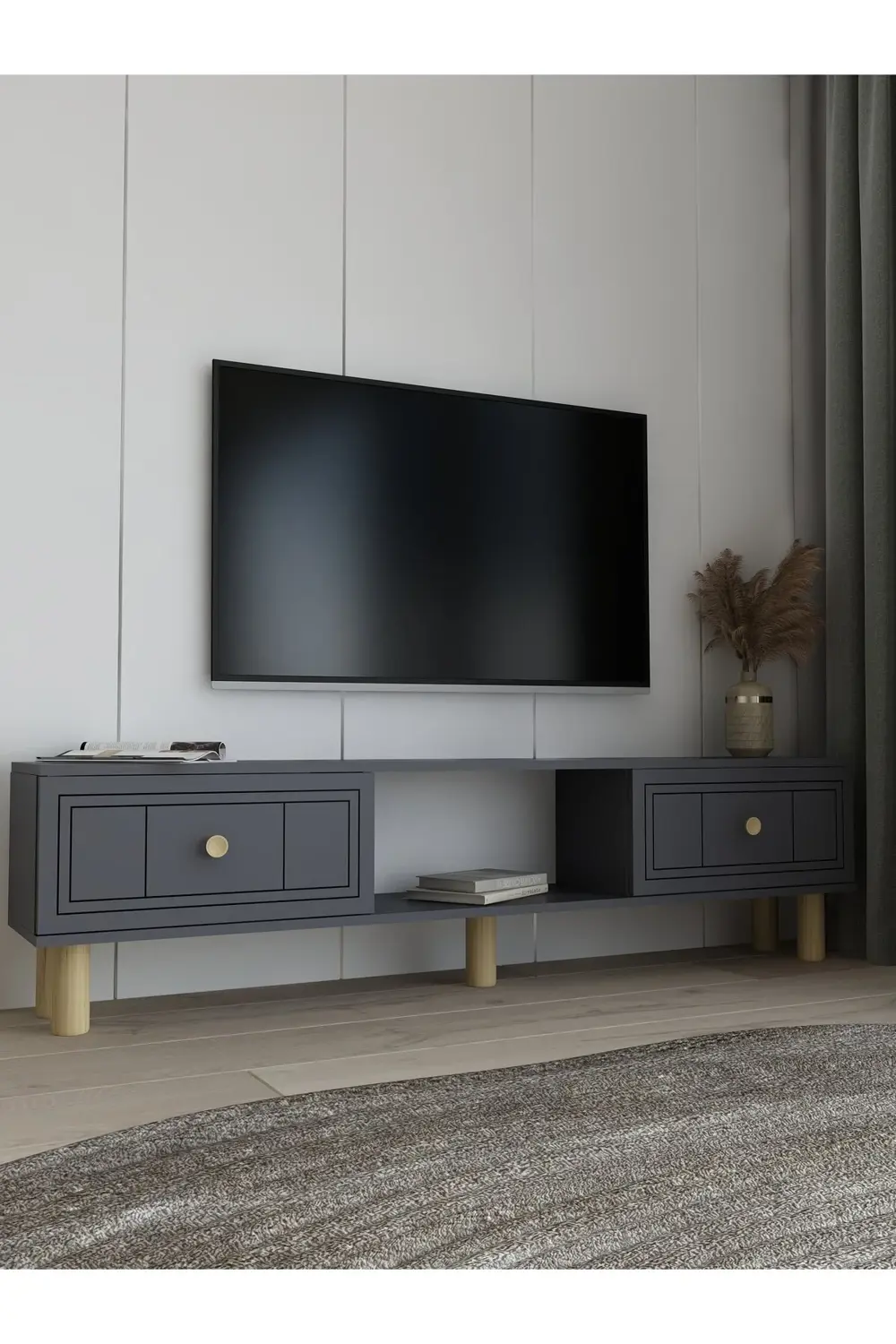 DARİOCT BOHEM TV SEHPASI SAFİRMEŞE-ANTRASİT