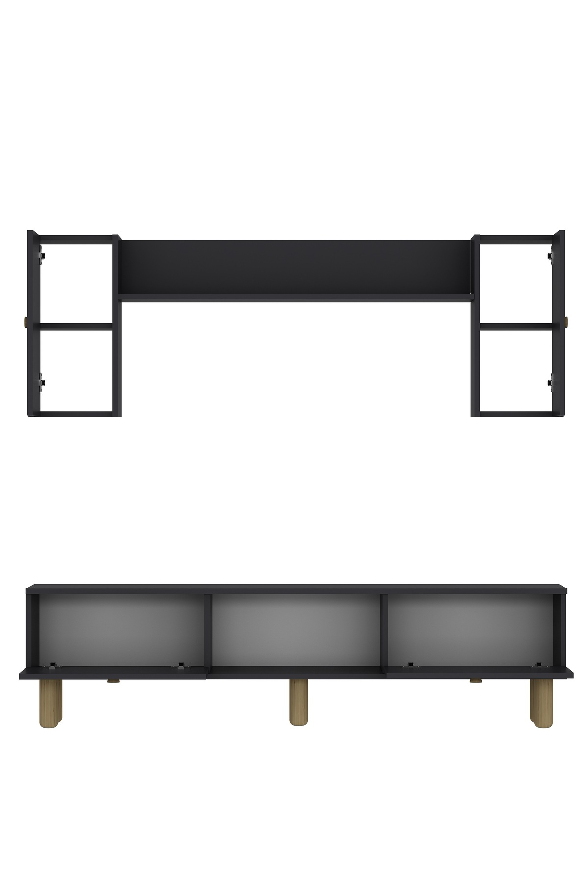 Cantek Dizayn Darioct Bohem Tv Ünitesi Takimi Antrasit-Antrasit