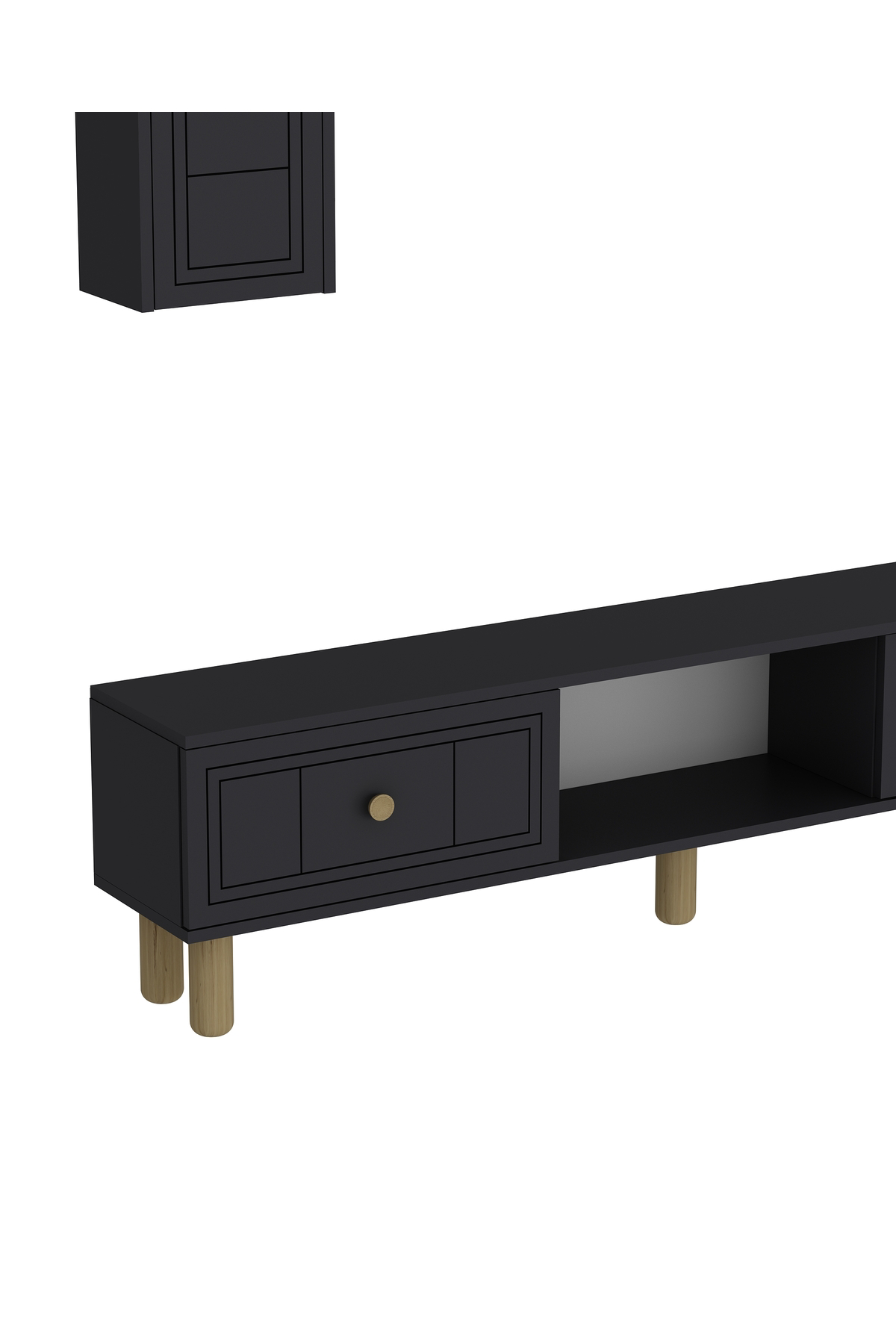 Cantek Dizayn Darioct Bohem Tv Ünitesi Takimi Antrasit-Antrasit