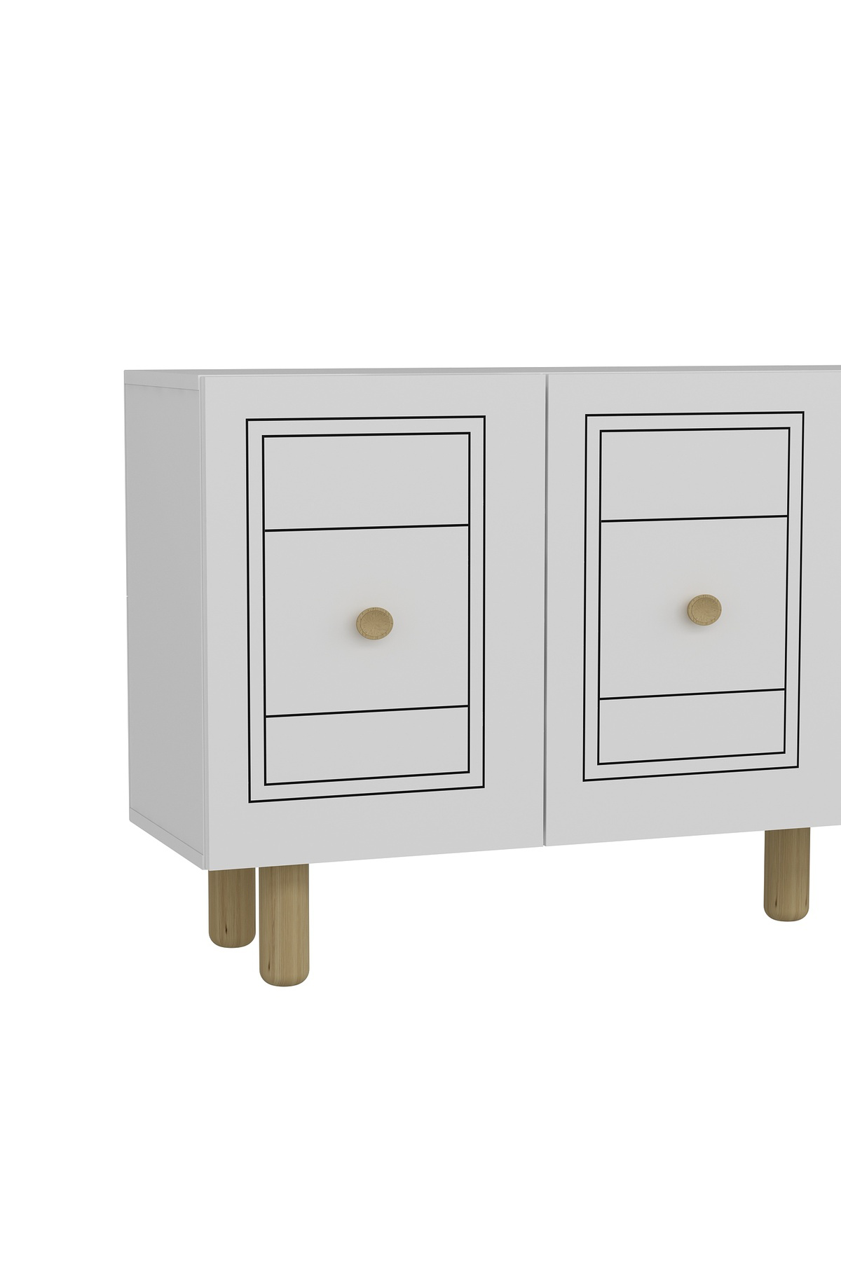 Cantek Dizayn Darioct (Kb150) Bohem Konsol Beyaz-Beyaz