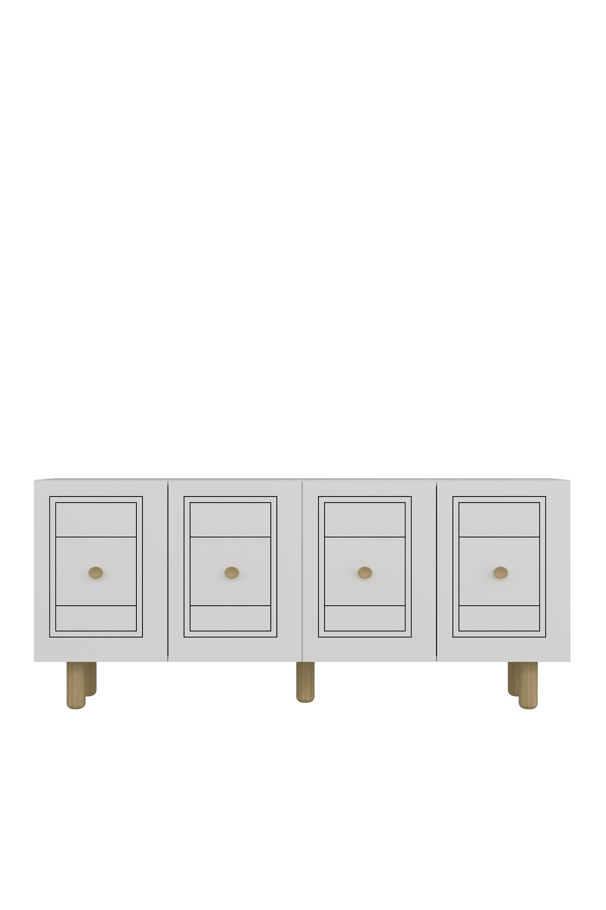 Cantek Dizayn Darioct (Kb150) Bohem Konsol Beyaz-Beyaz