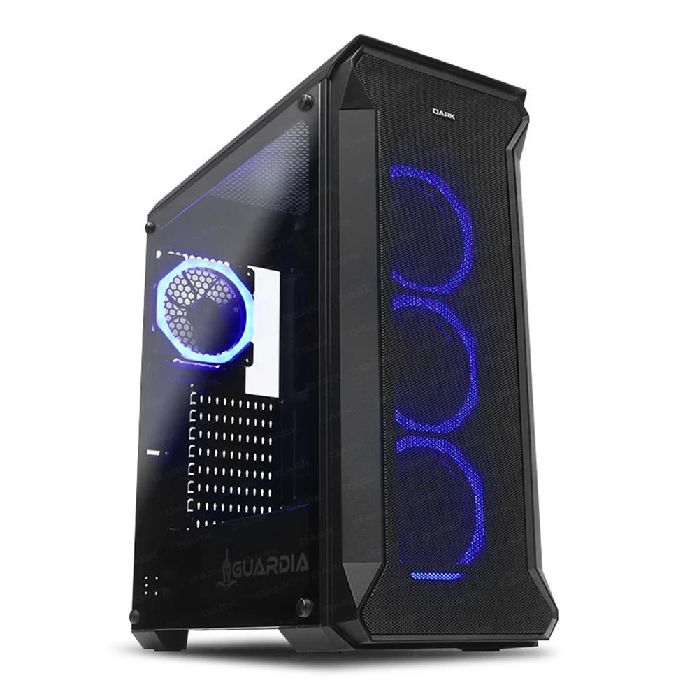 Dark GUARDIAN 4x12cm Dual RGB Fan USB3.0 T-Glass ATX Oyuncu Kasas