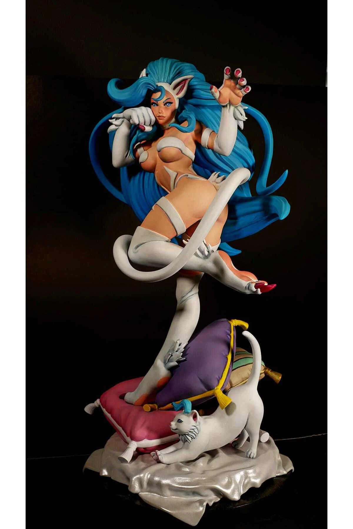 Darkstalkers Felicia Rosemary Boyalı Figür Felicia Figür Büyük Boy 20CM