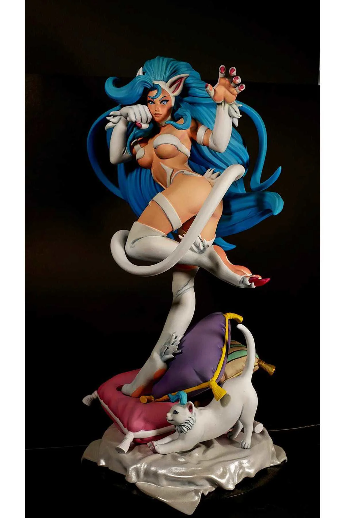 Darkstalkers Felicia Rosemary Boyalı Figür Felicia Figür Büyük Boy 20CM