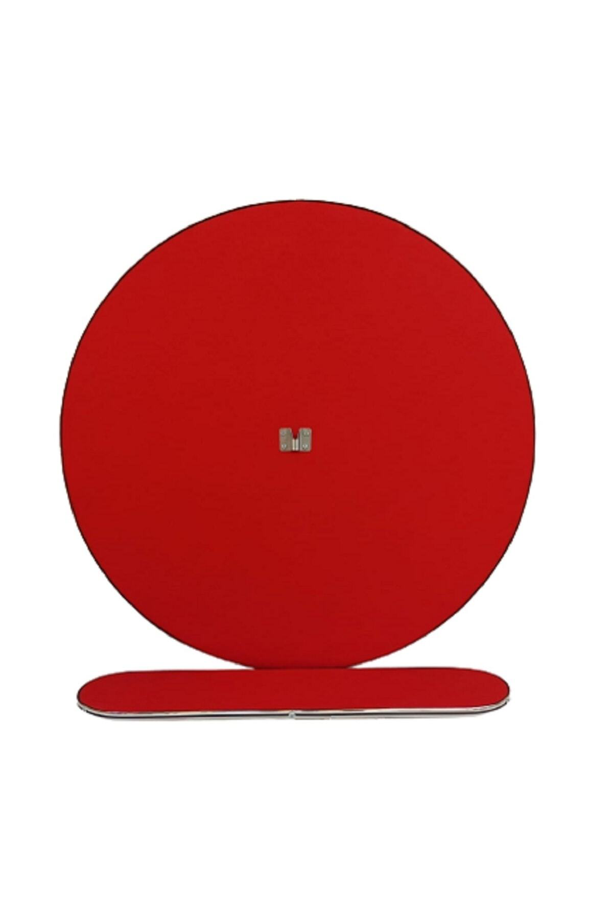 Dart Arkalığı raf düzenekli Yuvarlak Model. Kırmızı Renk. 72cm Ça