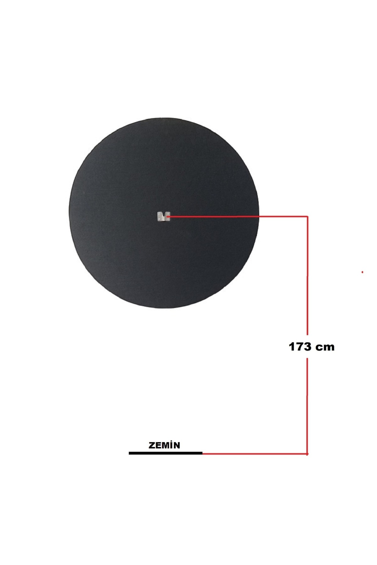 Dart Board Arkalığı. Yuvarlak Model. Siyah Renk. 72cm Çap.