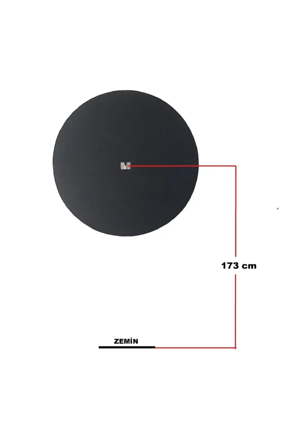 Dart Board Arkalığı. Yuvarlak Model. Siyah Renk. 72cm Çap.