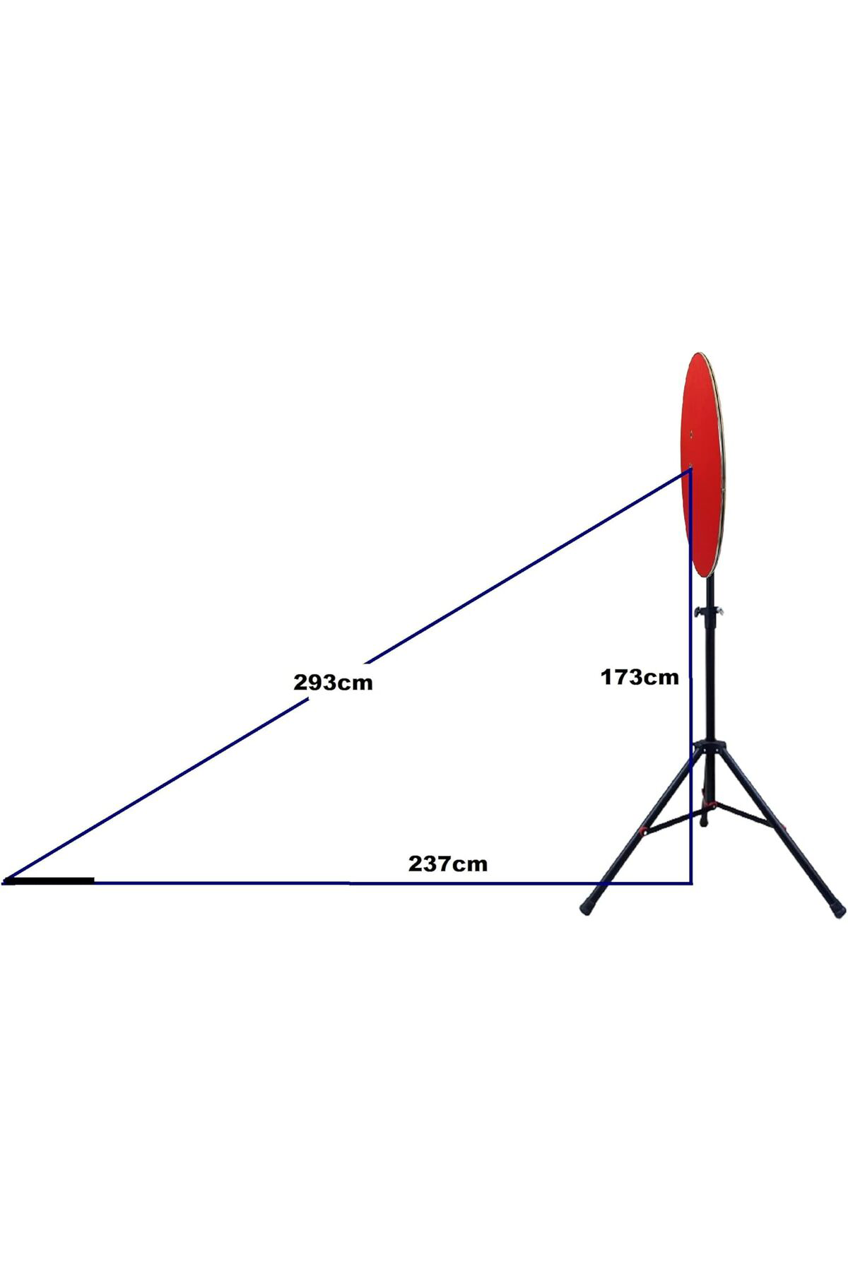 dartsan Raf Düzenekli Tripod Ayaklı Dart Arkalık Stand Seti. SİYA