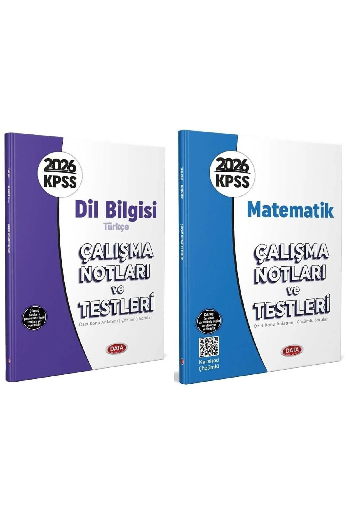 Data 2026 KPSS Dil Bilgisi Türkçe + Matematik Çalışma Notları ve Testleri 2 li Set