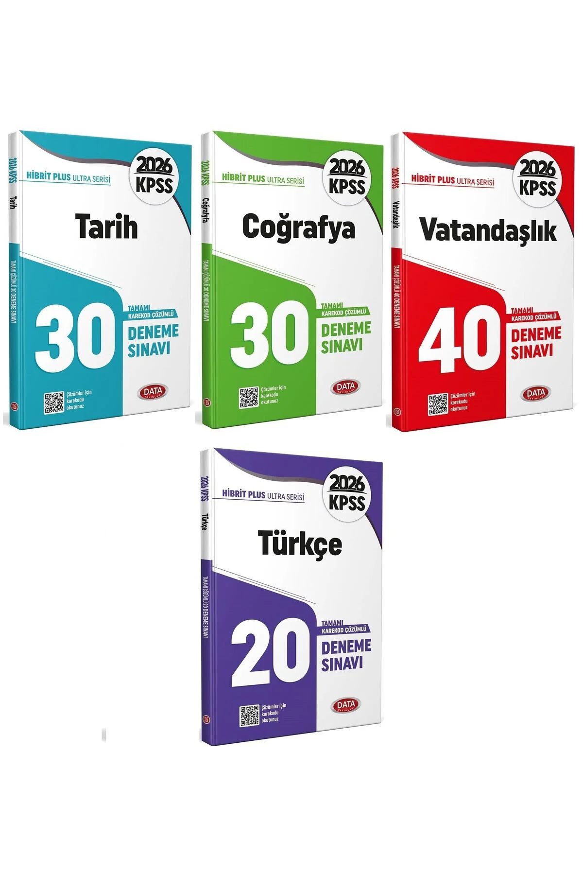 Data 2026 KPSS Tarih + Coğrafya + Vatandaşlık + Türkçe Ultra 120 Deneme 4 lü Set