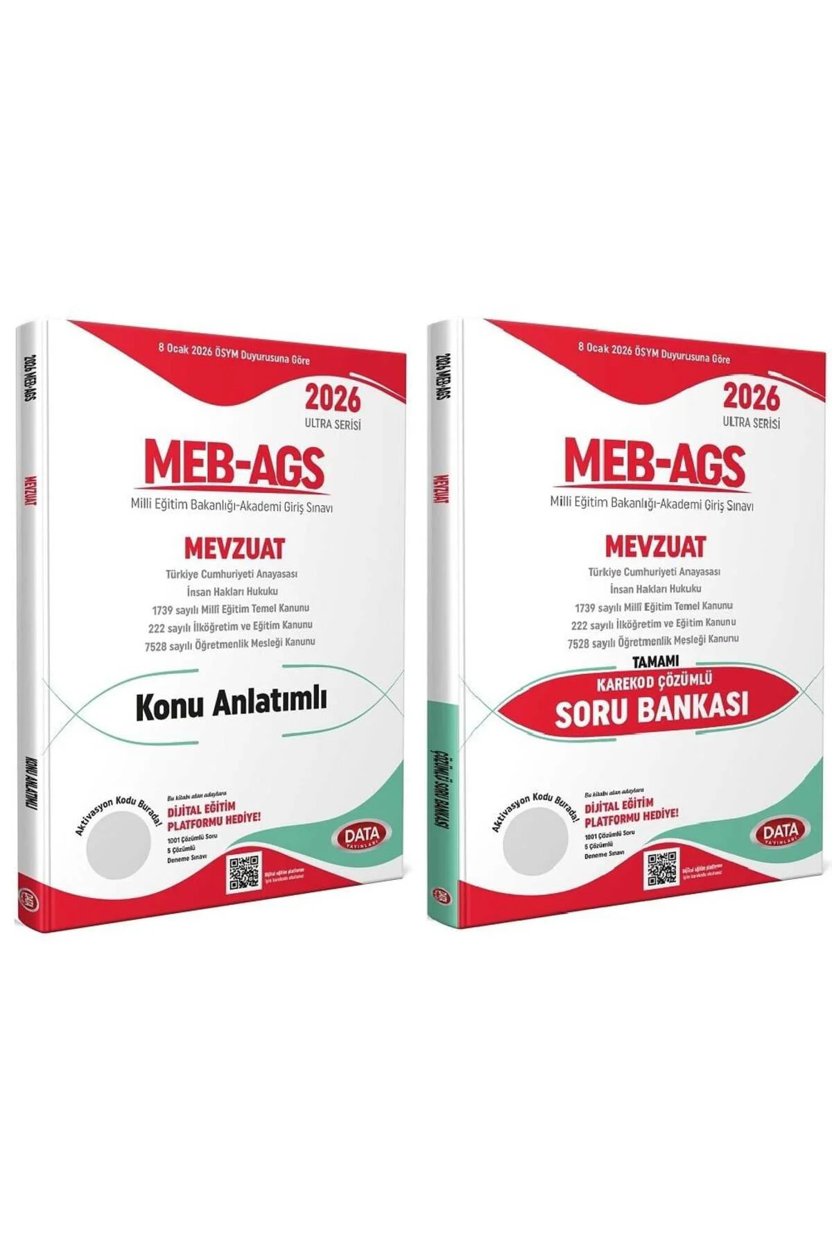 Data 2026 MEB-AGS Mevzuat Konu Anlatımlı + Soru Bankası 2 li Set 
