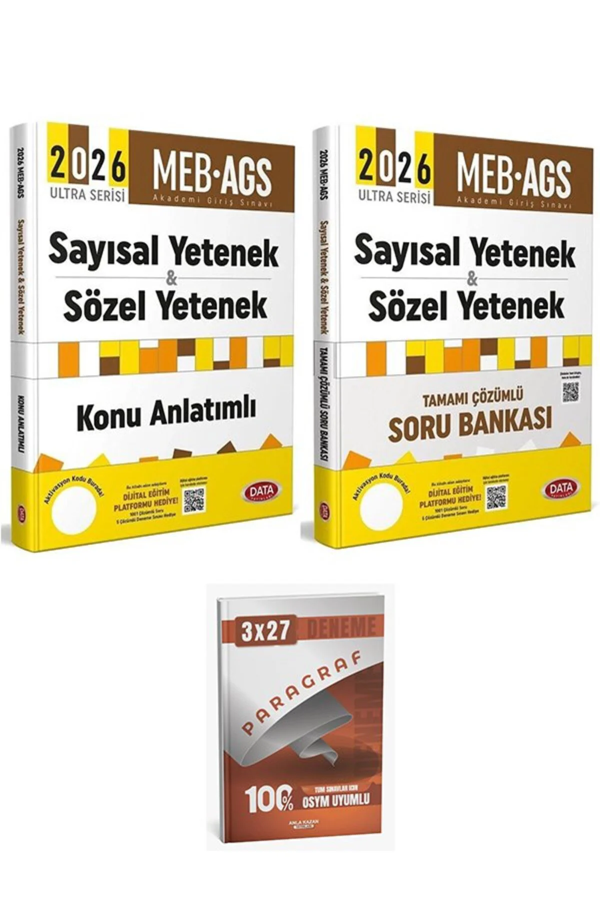 Data 2026 MEB-AGS Sayısal-Sözel Yetenek Konu + Soru Bankası 2 li 