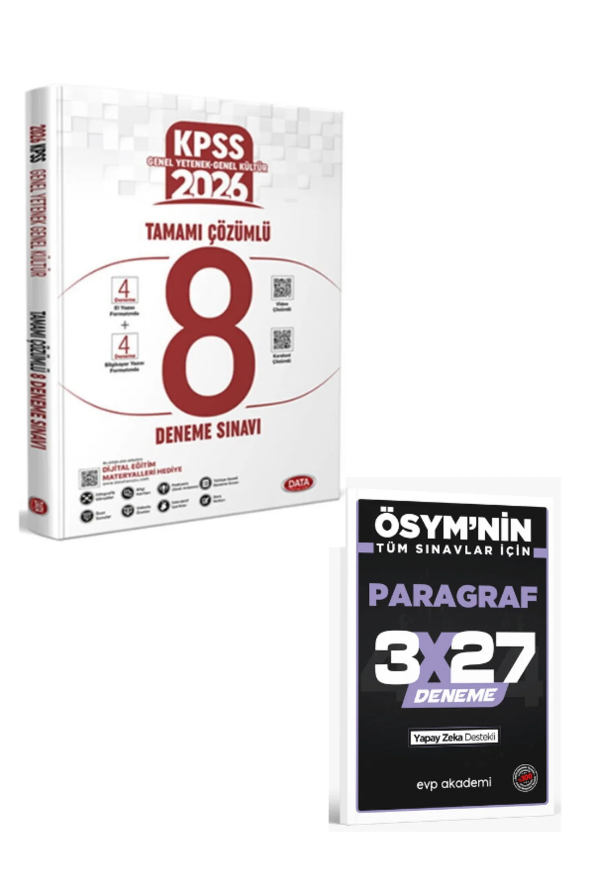 Data 2027 Genel Yetenek Genel Kültür Çözümlü 8 Deneme Sınavı+ EVP Akademi Paragraf