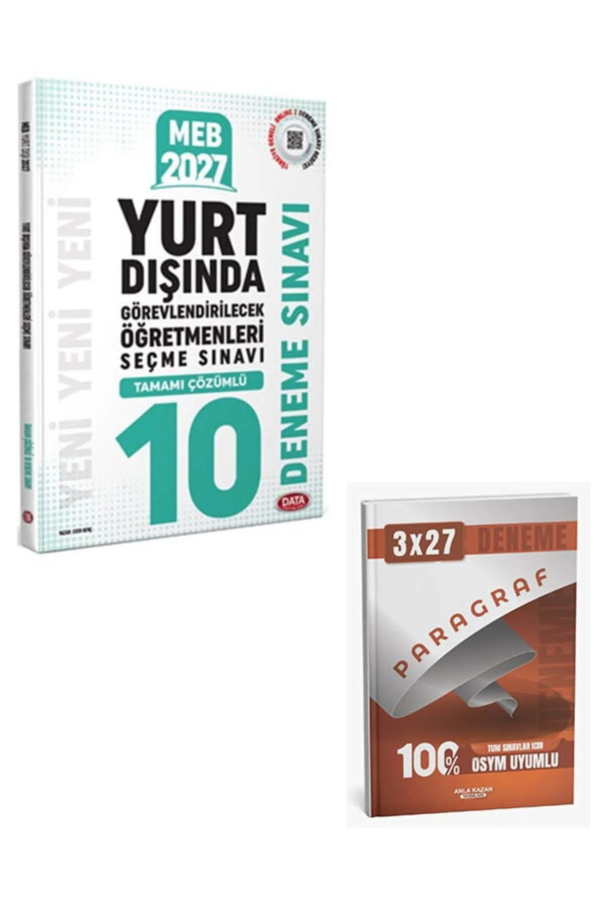 Data 2027 MEB Yurt Dışında Görevlendirilecek Öğretmenleri Seçme Sınavı Tamamı Çözümlü 10 Deneme Sınavı+Anla Kazan Paragraf Deneme