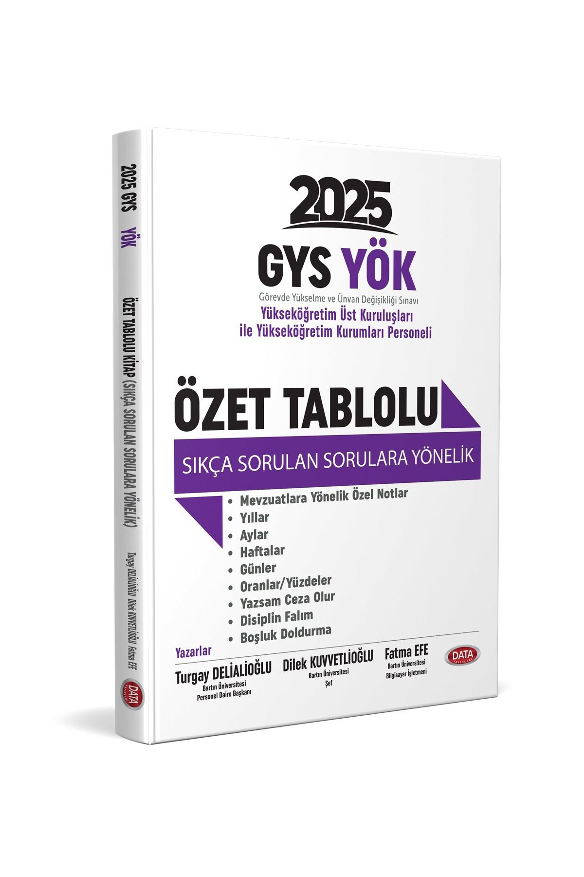 Data Yayınları Data Yayınlar Yök Üst Kuruluşları İle Yök Personeli Gys Özet Tabl