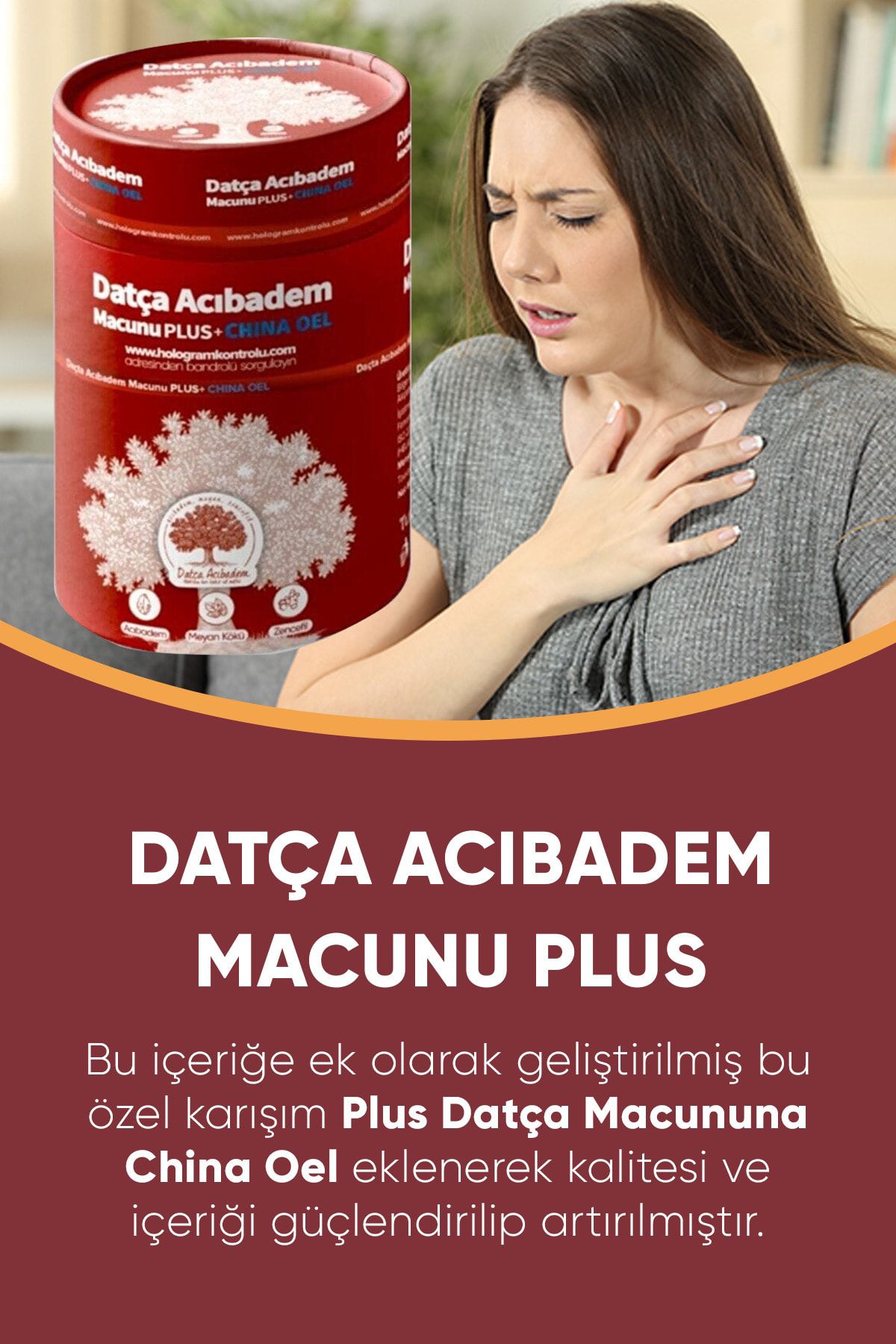 Macun-İ Nefesim Datça Acıbadem Macunu, Plus China Oel, 240 Gram, Datça Macunu Plu