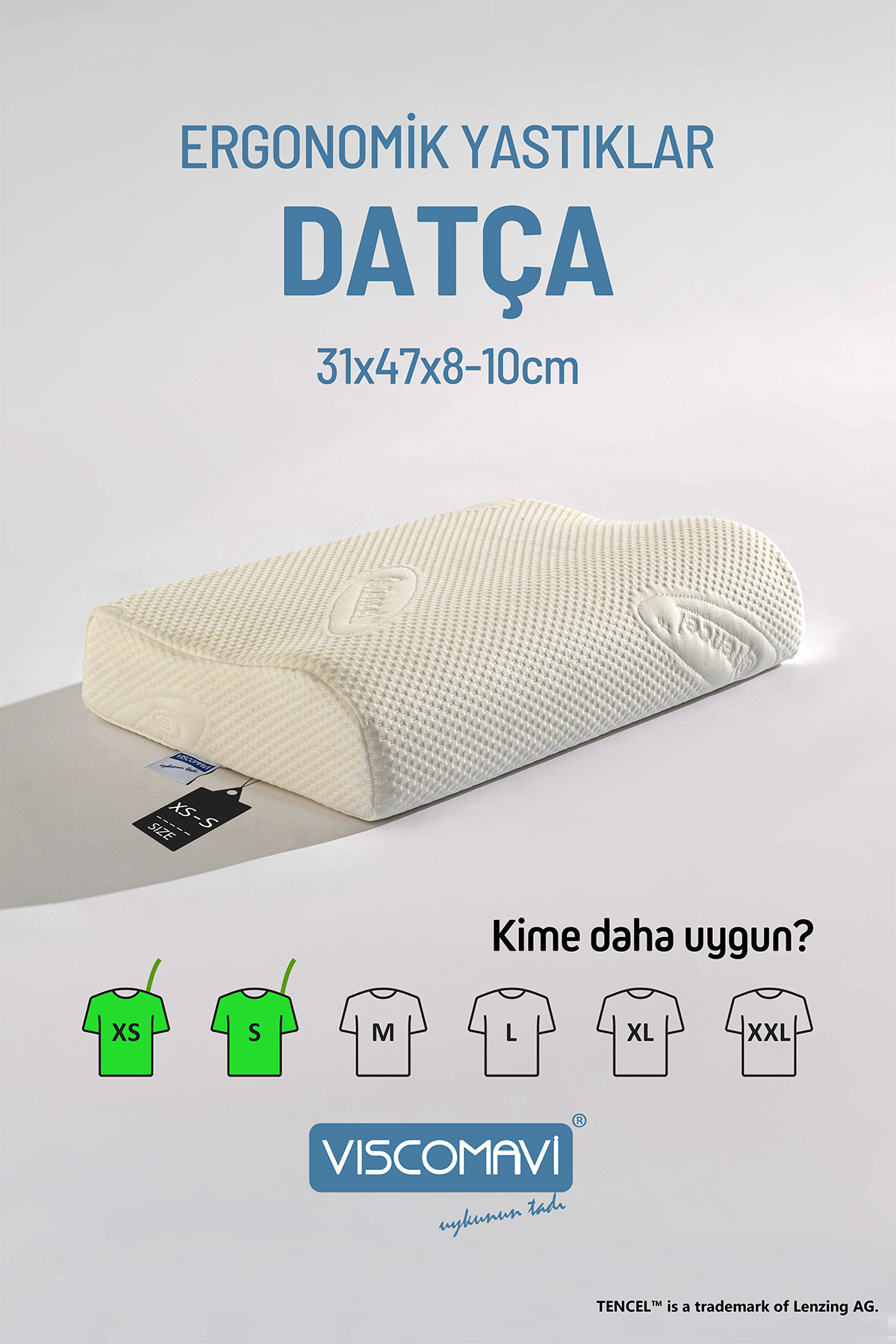 Datça Ergonomik & Ortopedik| Boyun destekli |Doğal Lif Kılıflı |A