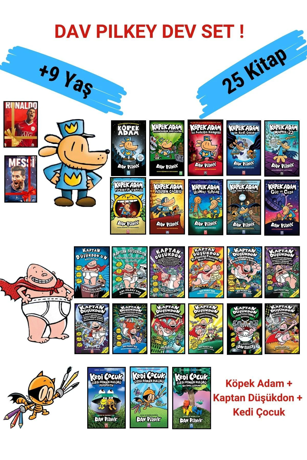 Dav Pılkey Dev Set: Köpek Adam 10 Kitap Kaptan Düşükdon 12 Kitap Dav Pılkey Dev Set: Köpek Adam 10 Kitap Kaptan Düşükdon 12 Kitap Fiyatı, Yorumları ve Özellikleri