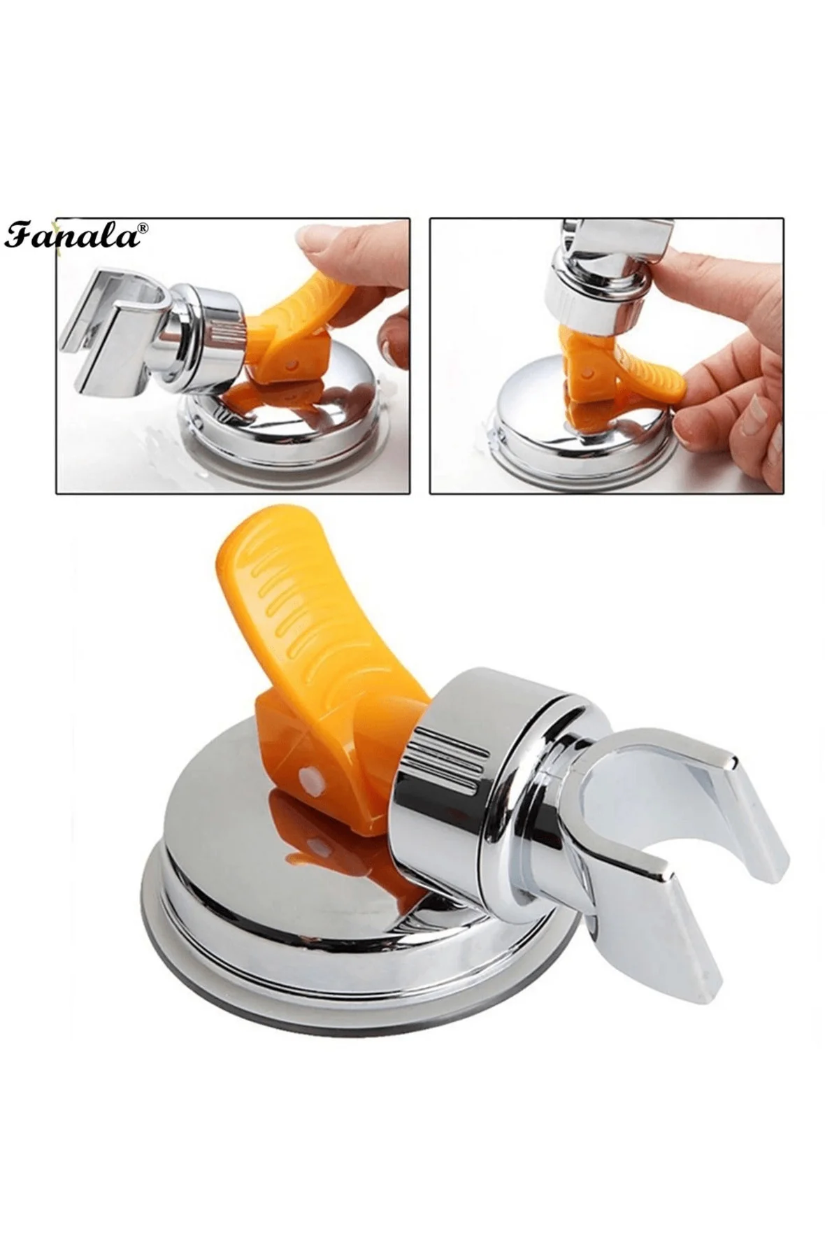 Dayanıklı Banyo Aksesuarları Vakumlu Vantuz Duş Başlığı Tutucu Ka