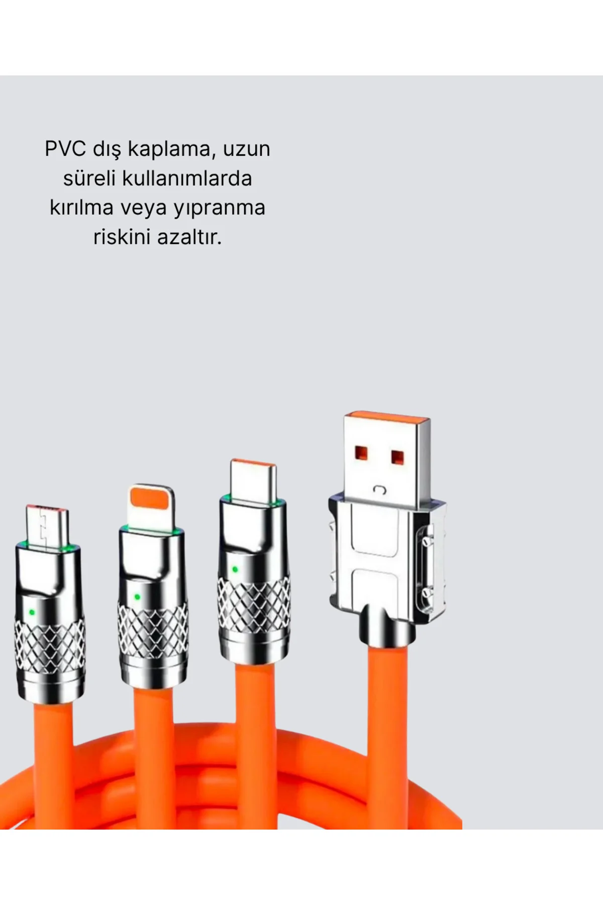 Dayanıklı Hızlı Şarj Kablosu – Esnek, Kırılmaz ve Yüksek Hızlı Veri Aktarım Destekli