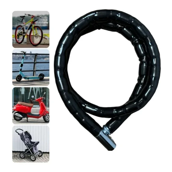 Dayanıklı Motor Bisiklet Kilidi 22 mm Çelik Halat 100 cm Uzunluk