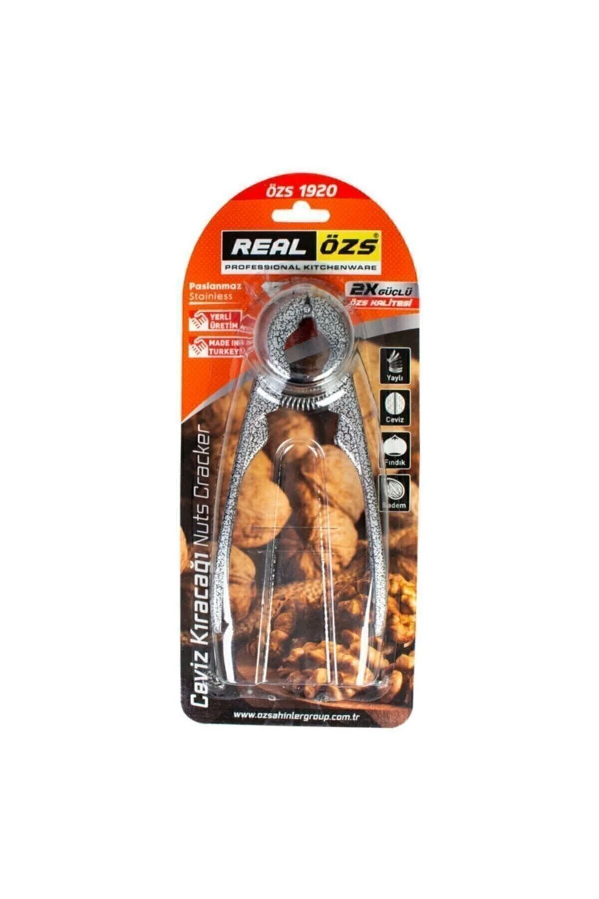 Dayanıklı paslanmaz metal ceviz ve badem kırıcı, pratik kullanım 