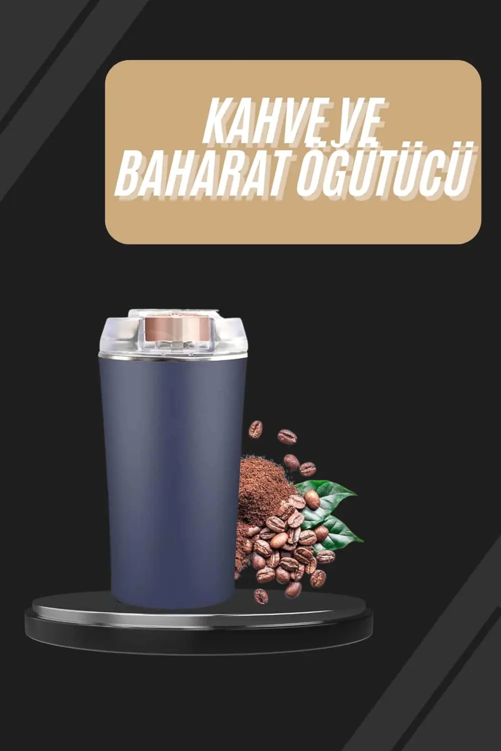 Dayanıklı Paslanmaz Çelik Kolay Kullanım Kahve Ve Baharat Öğütücü