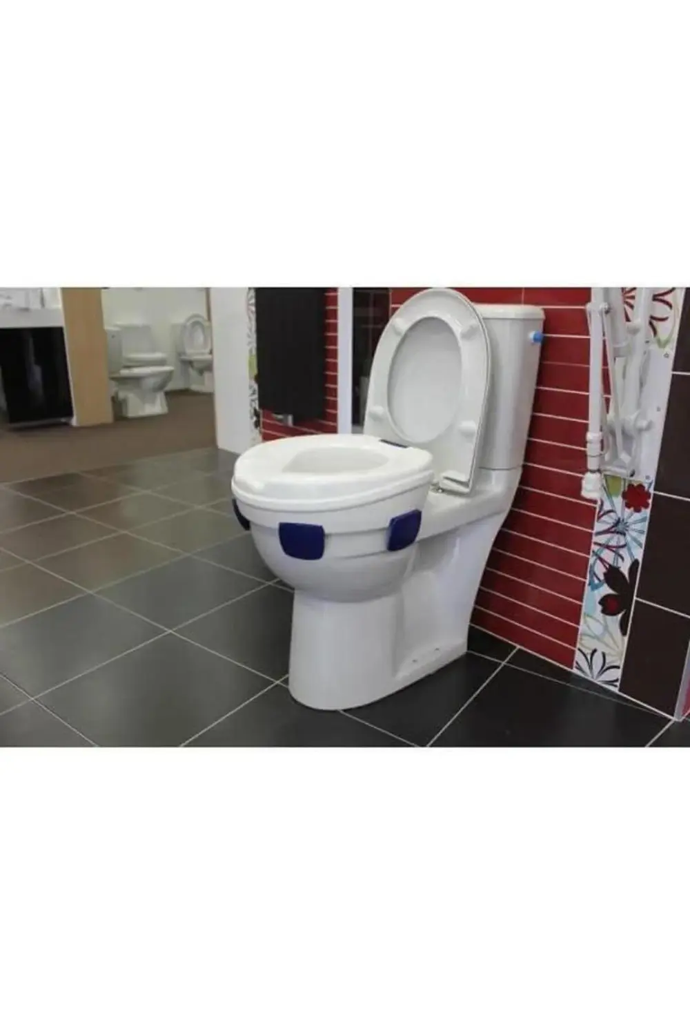 Dayanıklı Sağlam Kapaksız Tuvalet Yükseltici Oval Yapıda Klozetle