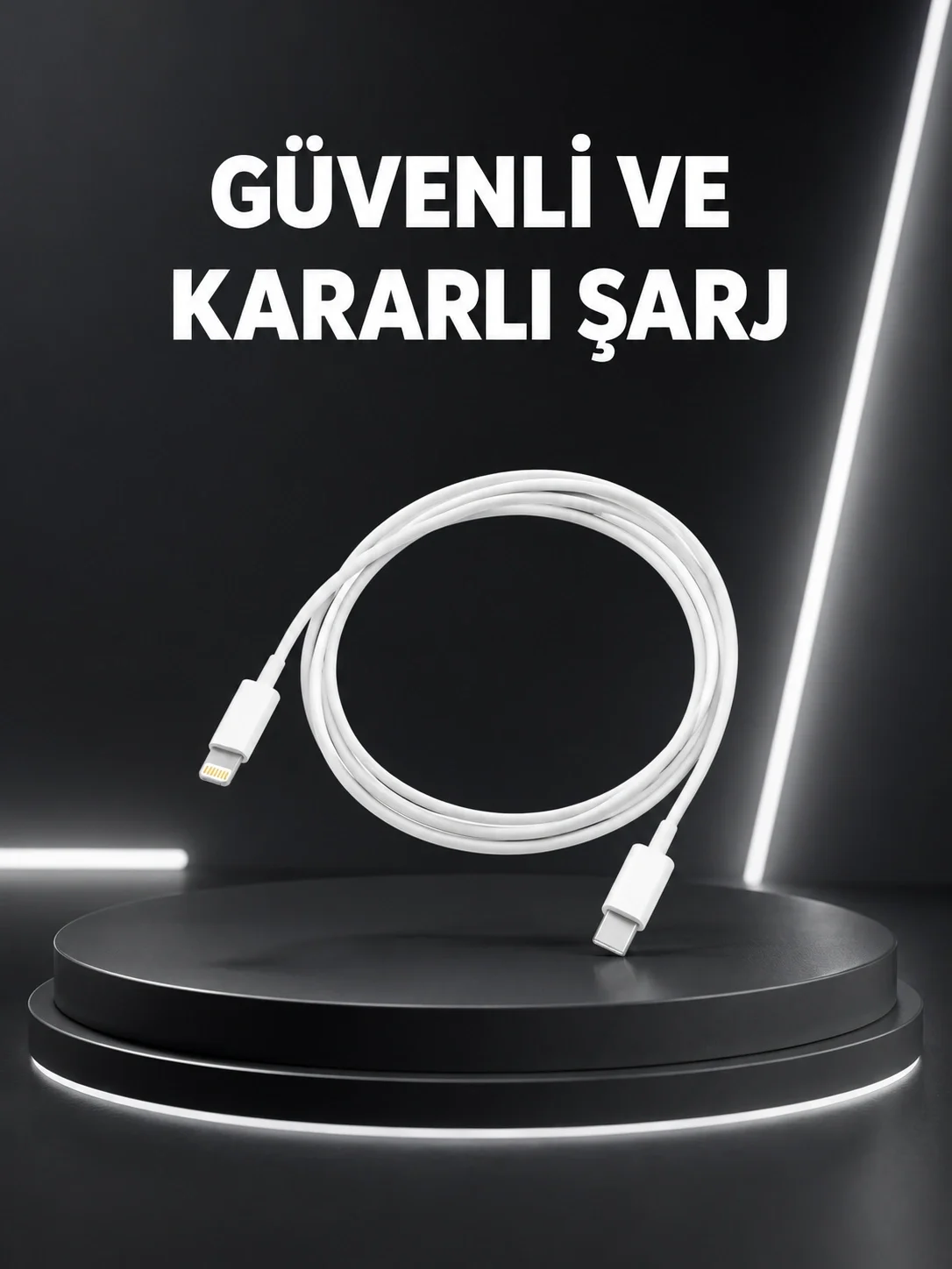 Dayanıklı TPE Lightning Kablo – 30W Hızlı Şarj ve Veri Transferi