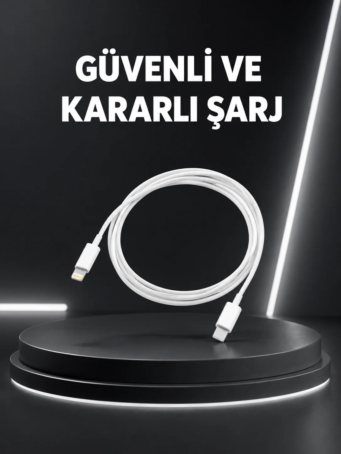 Dayanıklı TPE Lightning Kablo – 30W Hızlı Şarj ve Veri Transferi