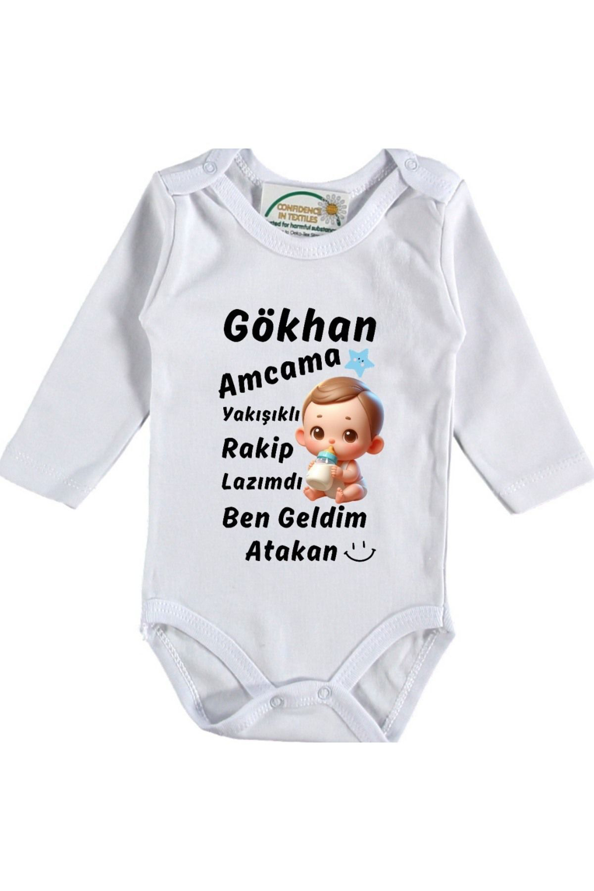 Dayıma Yakışıklı Rakip Lazımdı Ben Geldim Yazılı Bebek Zıbın
