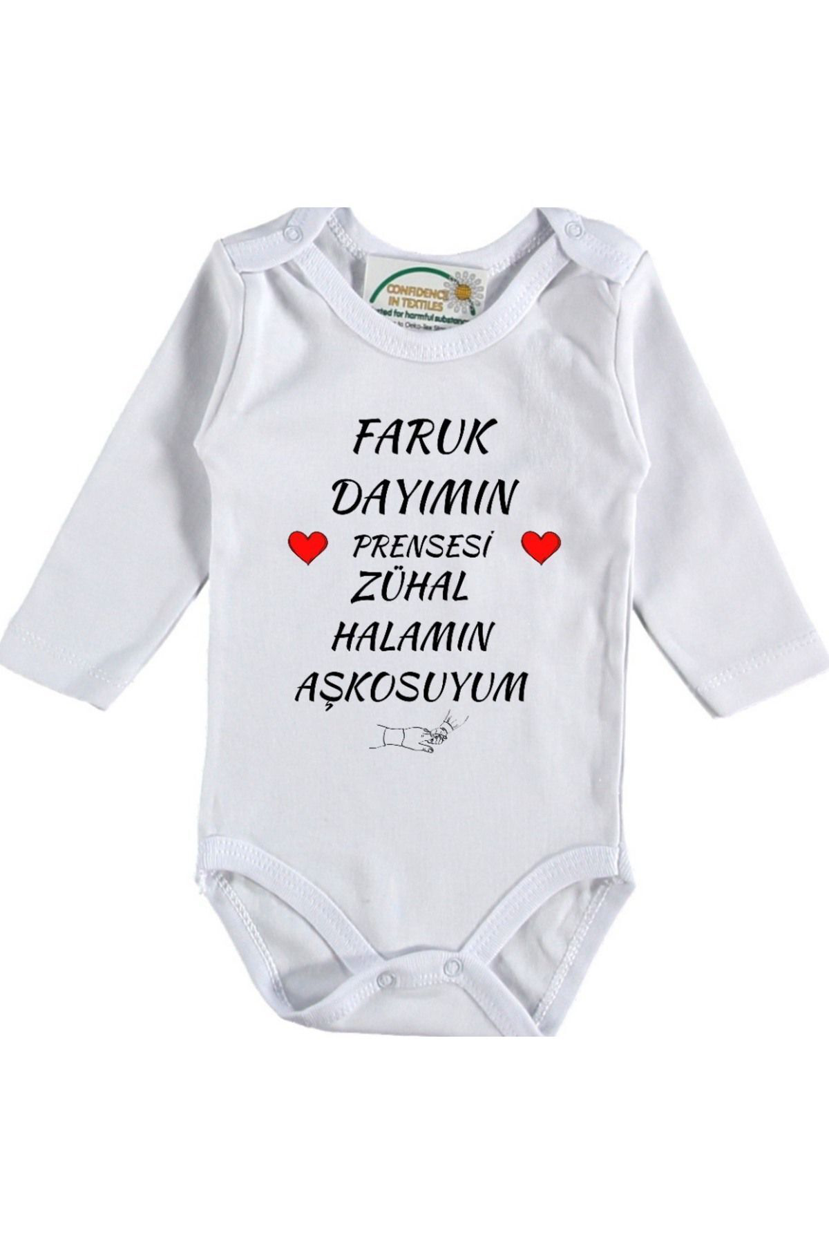 Dayımın Prensesi Halamım Aşkosuyum Yazılı Kişiye özel  Bebek Zıbı
