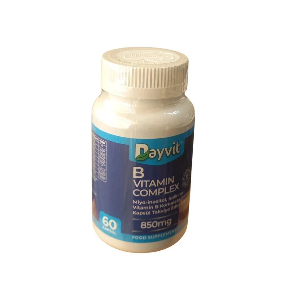 Dayvit Vitamin B Complex 850mg 60 Kapsül Dayvit Vitamin B Complex 850mg 60 Kapsül