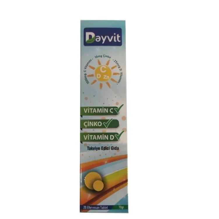 Dayvit Vitamin C Çinko Vitamin D Efervesan Tablet Fiyatı, Yorumları ve Özellikleri