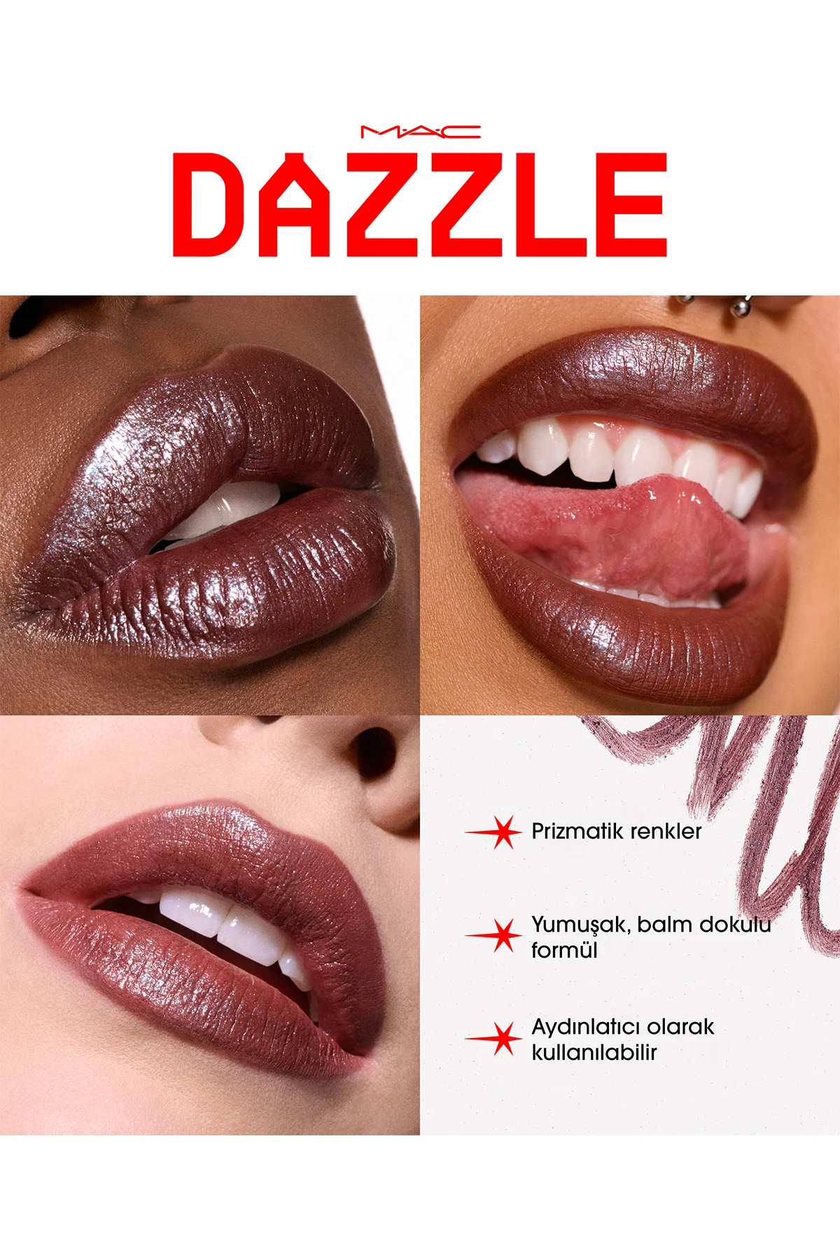 Dazzlelip Crayon Işıltılı Dudak Kalemi - Cosmic Plum