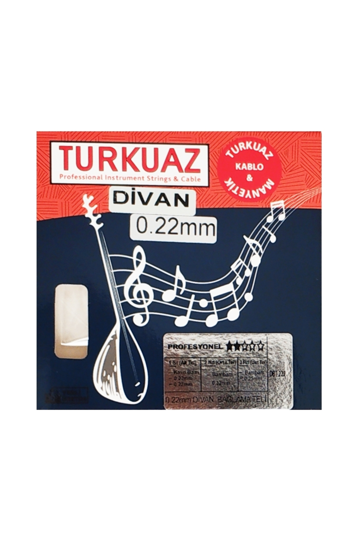 DBT222 Divan Bağlama Teli 0.22 Bambam lı Takım Tel 022