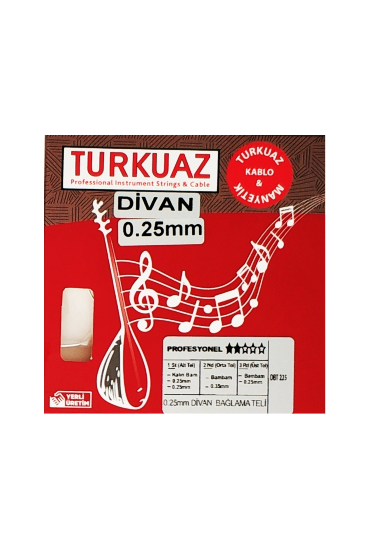 DBT225 Divan Bağlama Teli 0.25 Bambam lı Takım Tel 025