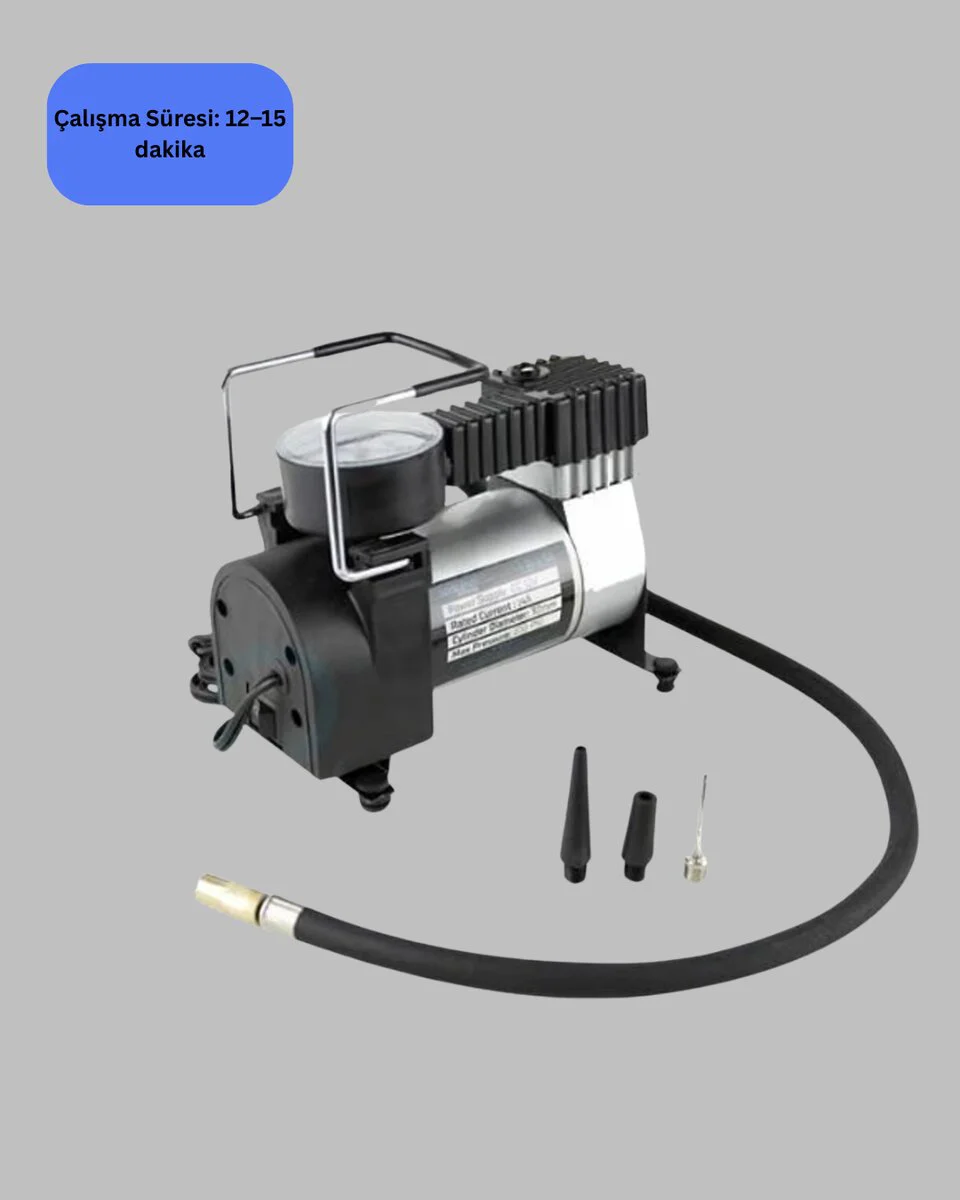 DC 12V Metal Hava Kompresörü 140 PSI Lastik Şişirme 35L/Dk