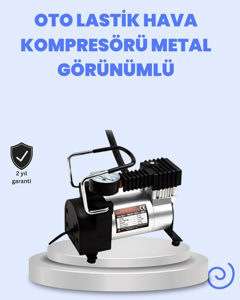 DC 12V Metal Hava Kompresörü 140 PSI Lastik Şişirme 35L/Dk