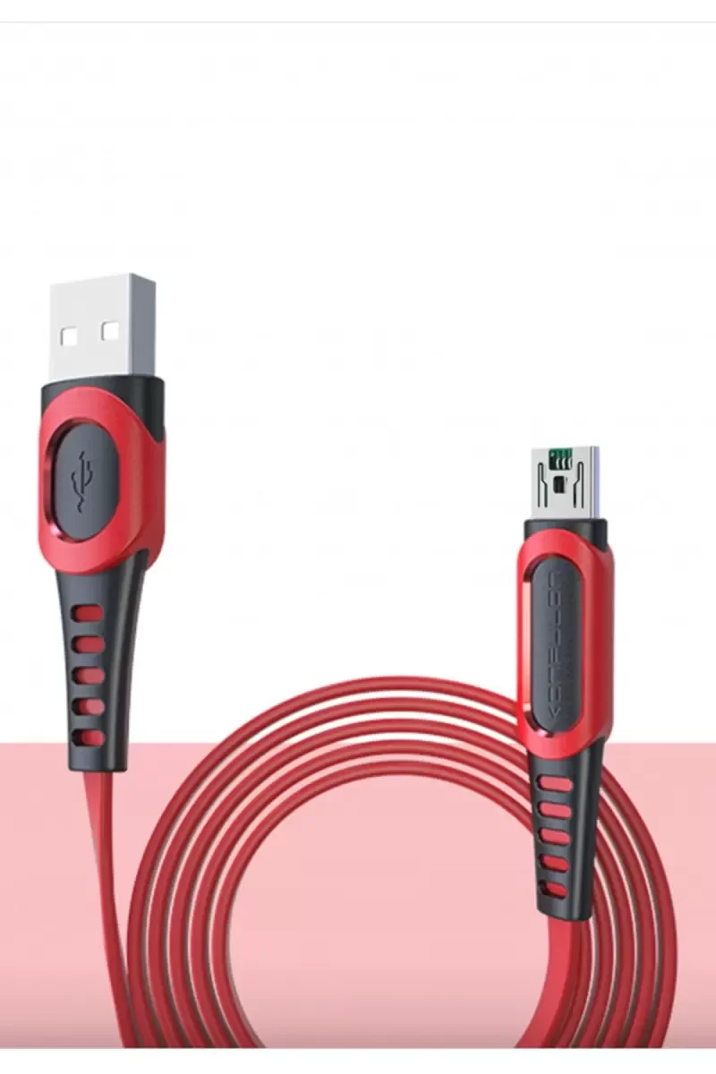 DC24 Micro USB Şarj Kablosu - 1.2M 4A Hızlı Şarj - Kırmızı