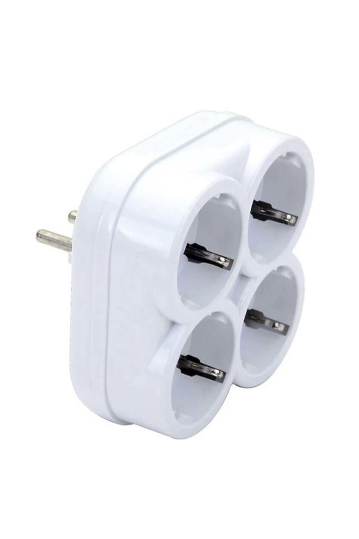 De-Pa 10004 Topraklı 16 Amper 250 Volt Beyaz 4'Lü Çok Amaçlı Goly