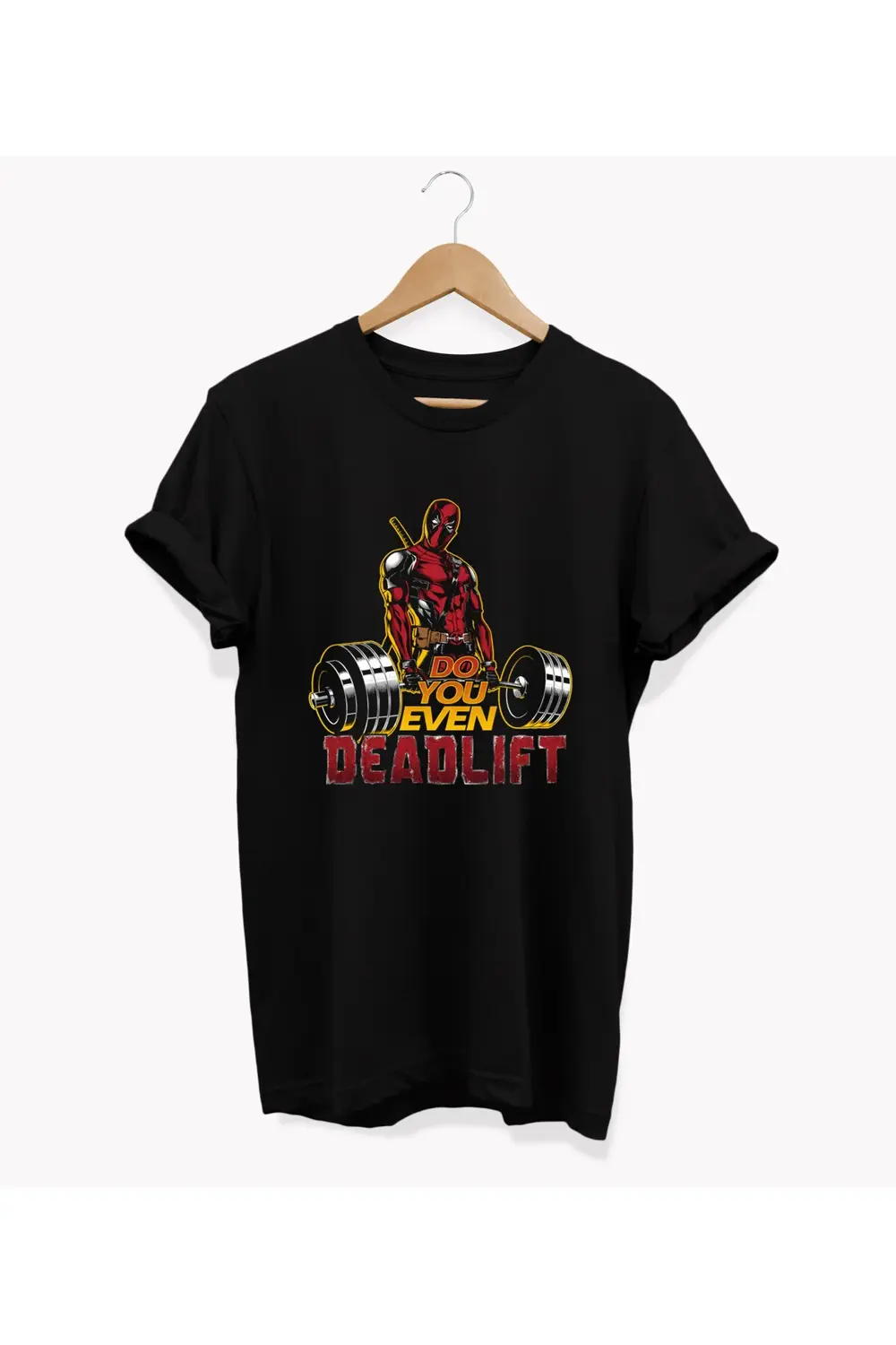 , DeadLift Baskılı, %100 Pamuk, Bisiklet Yaka, Oversize T-shirt,