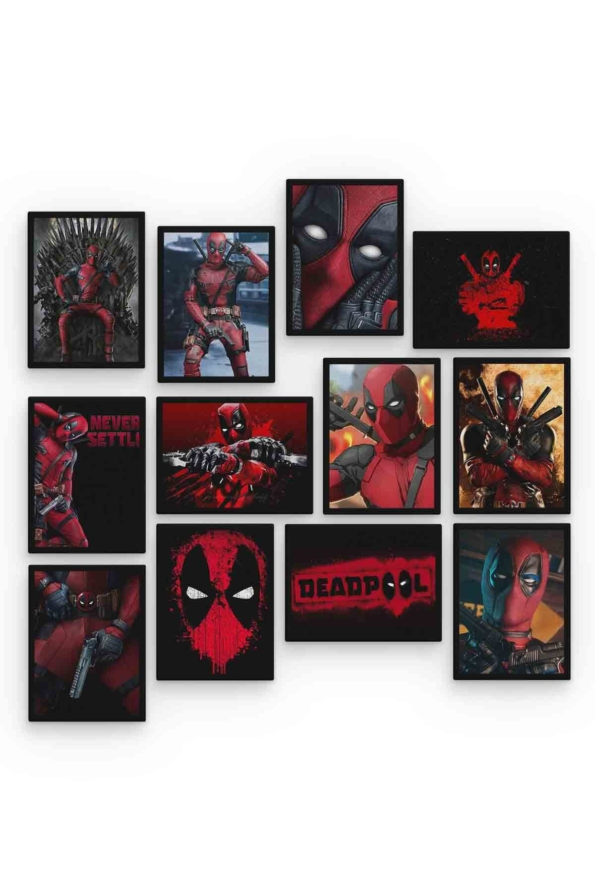 Deadpool 12 Parça Mdf (ahşap) Tablo Ofis Boyu 