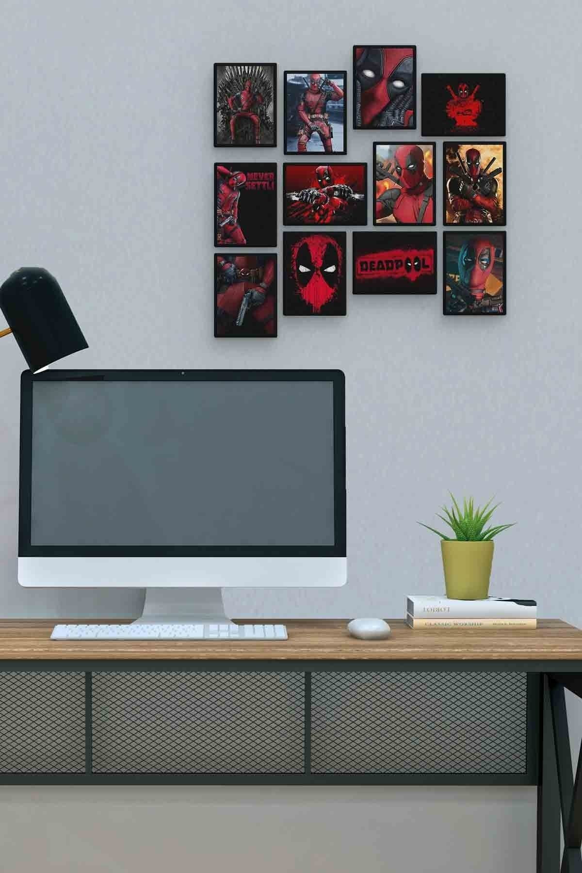 Deadpool 12 Parça Mdf (ahşap) Tablo Ofis Boyu 