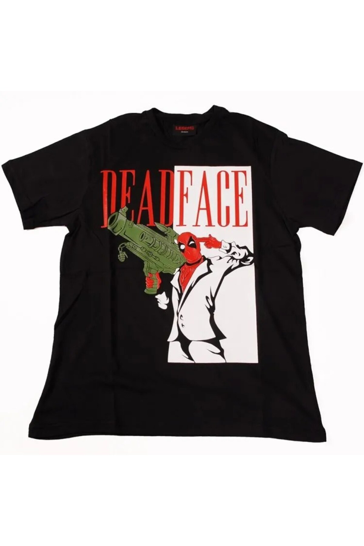 Deadpool Deadface Tişört Siyah
