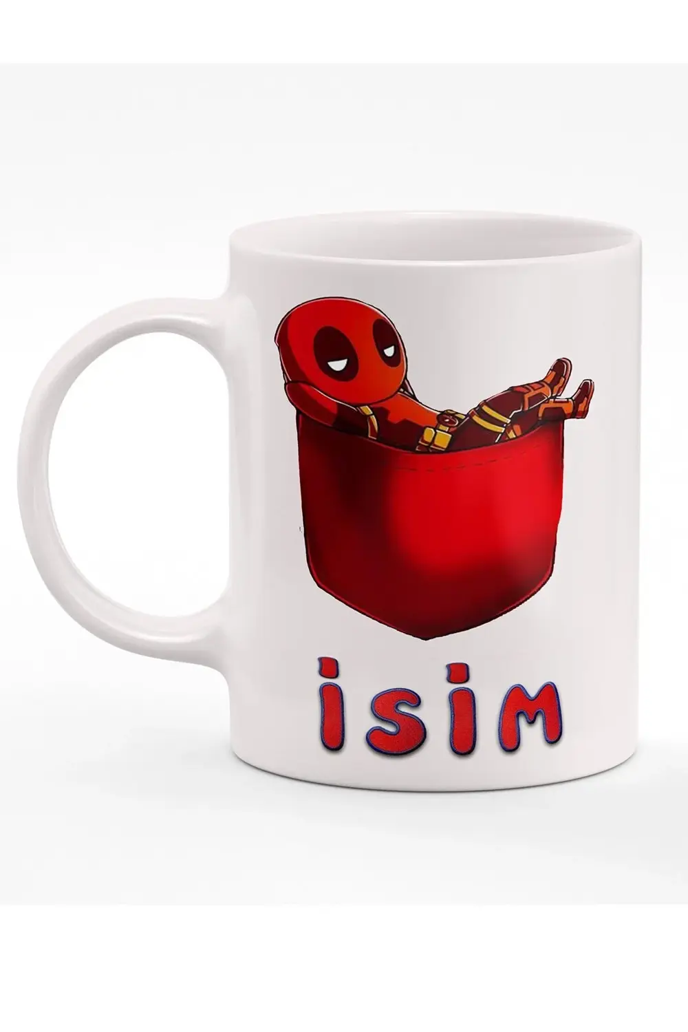 Deadpool, Kişiye Özel Isimli, Çift Tarafı Baskılı Porselen Kupa