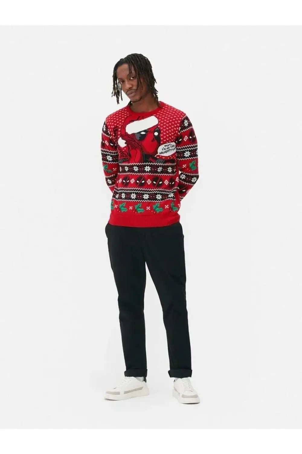 Deadpool New Year Kırmızı Unisex Kazak