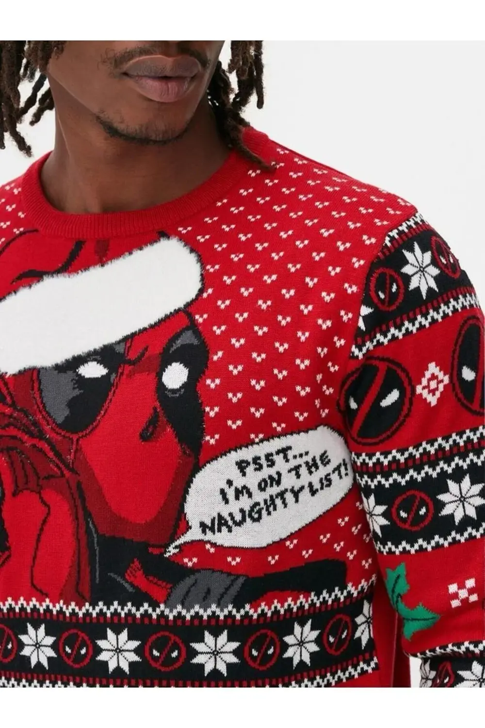 Deadpool New Year Kırmızı Unisex Kazak