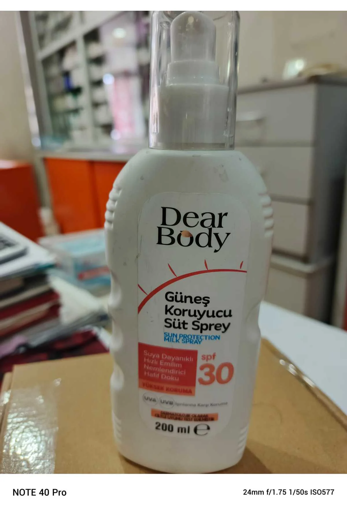 Dear Body Spf 30 Güneş Koruyucu Sprey Süt 200 ml Dear Body Spf 30 Güneş Koruyucu Sprey Süt 200 ml